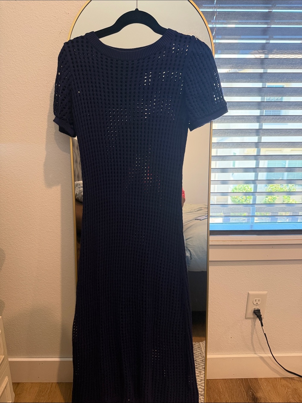 D2 Women’s Navy Knit Swim Coverup Dress